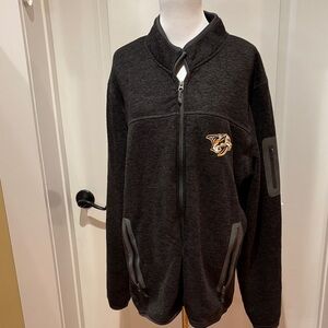 Nashville Predators NHL 1/2 Zip Fleece Jacket Sz L GIII Sports